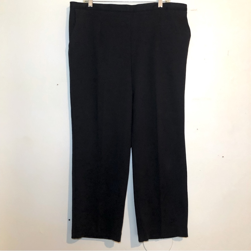 Alfred Dunner Black Stretch Trousers with Pockets, size 18W